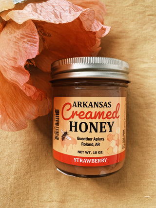 Guenther Apiary: Arkansas Creamed Honey - Strawberry