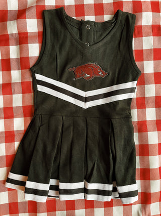Arkansas Cheer Bodysuit Dress - Black