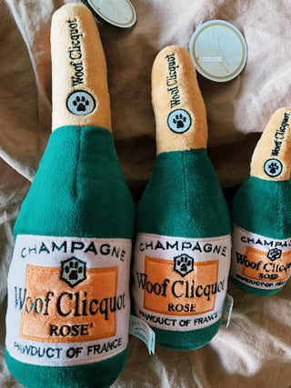 Woof Clicquot Rose' Champagne Bottle - XL