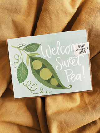 Sweet Pea Greeting Card