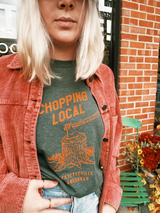 Chopping Local Tee - Green/Orange (City Supply Exclusive)