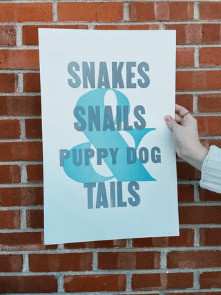 Old Try: What Folks Are Made Of - Puppy Dog Tails (13x20)