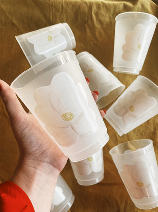 Magnolia Flower Reusable Cups