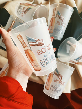 Rose in the USA Reusable Cups