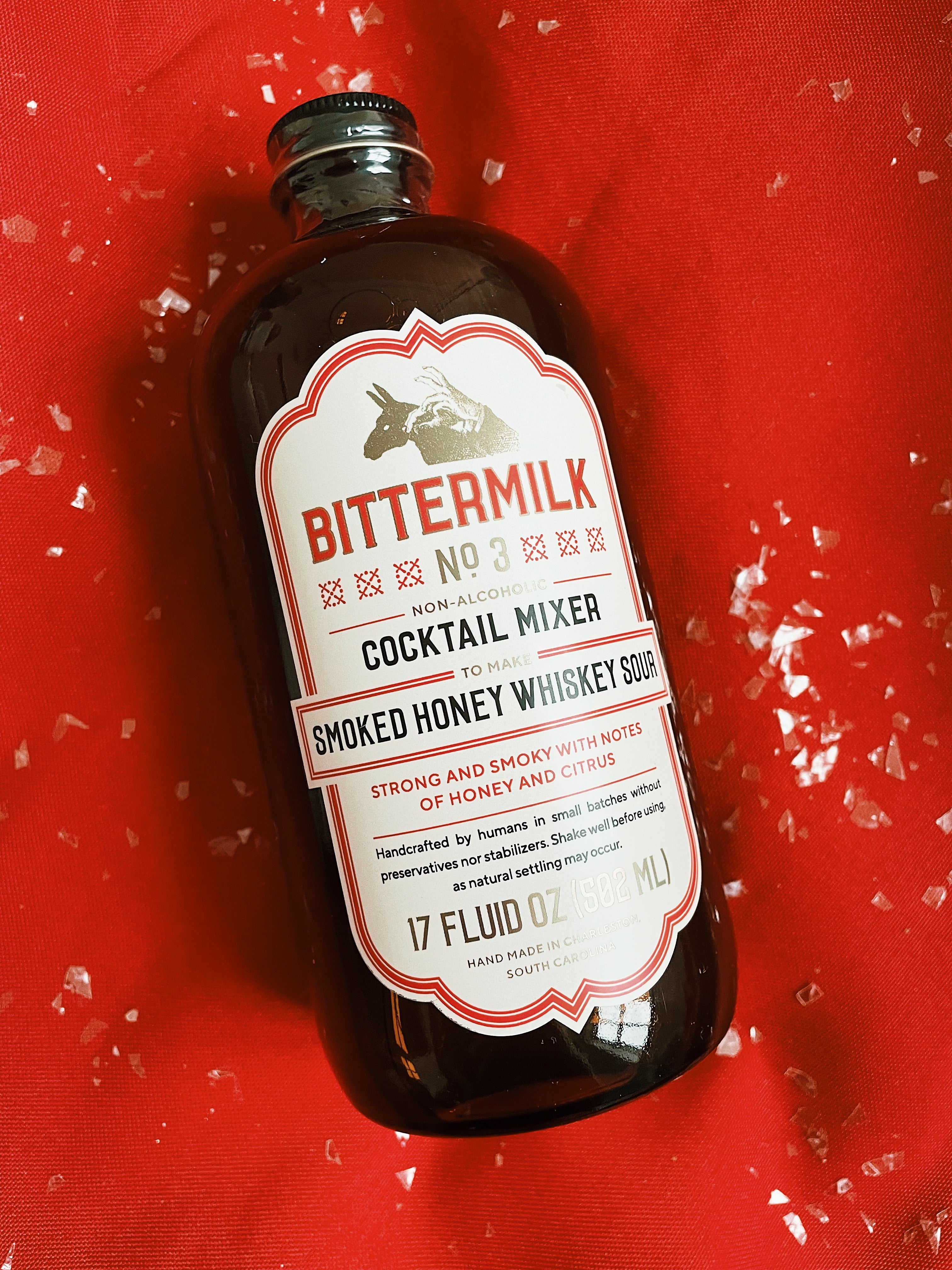 Bittermilk No.3 Smoked Honey Whiskey Sour Cocktail Mixer - 17 fl oz bottle