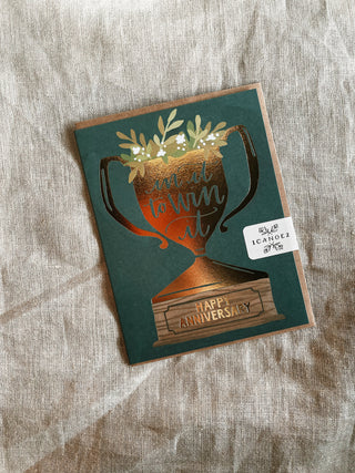 Anniversary Trophy Greeting Card