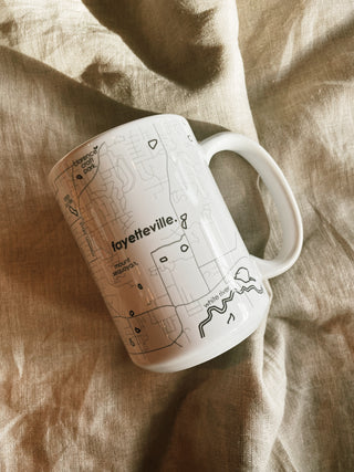 Fayetteville, AR Map Mug