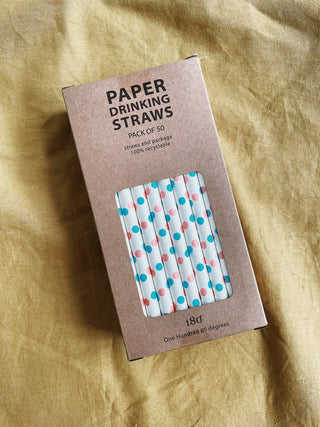 Easter Polka Dot Paper Straws