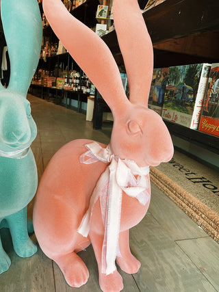 Long Ear Flocked Bunny (PICK UP ONLY)