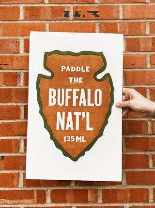 Old Try: Paddle Buffalo Print - 13x20