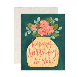 Birthday Flower Vase Card