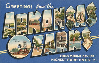 Greetings from the Arkansas Ozarks Postcard
