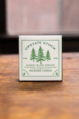 Upstate Stock - Albany Black Spruce - 25 Pack Incense Cones