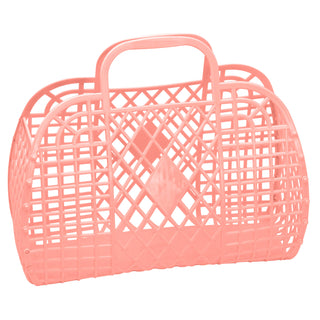 Retro Basket Jelly Large Bag - Peach