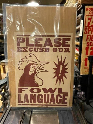 Hatch Show Print - Fowl Language Poster