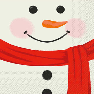 Paper Cocktail Napkins Pack of 20 Snowman Face Christmas