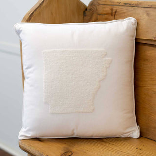 Arkansas Embroidered Pillow