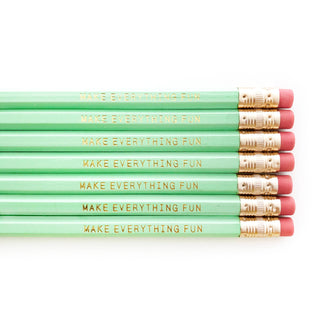 Make Everything Fun Mint Pencils - Set of 7