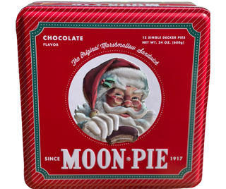 MoonPie Red Santa Holiday Tin