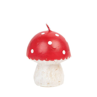 Red Toadstool Mushroom Candle, Christmas Décor - Small