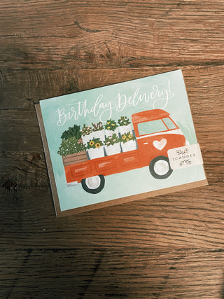 Flower Truck Birthday Card