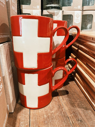Swiss Cross Mug - Red W/ White Cross