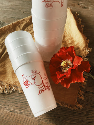 Crawfish and Beer Foam Cups
