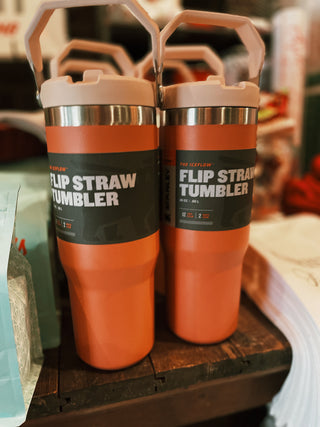 Stanley: Ice Flow Flip Straw 30 oz Tumbler - Grapefruit Orange