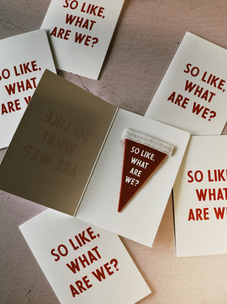 What Are We? Greeting Card + Mini Pennant
