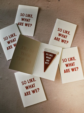 What Are We? Greeting Card + Mini Pennant