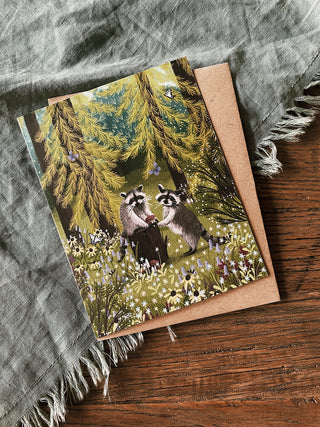 Raccoon Friends Birthday Card