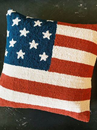USA American Flag Red White and Blue Hook Pillow