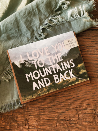 Pink Mountains And Back Card