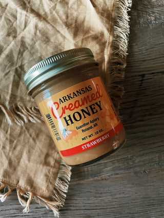 Guenther Apiary: Arkansas Creamed Honey - Strawberry