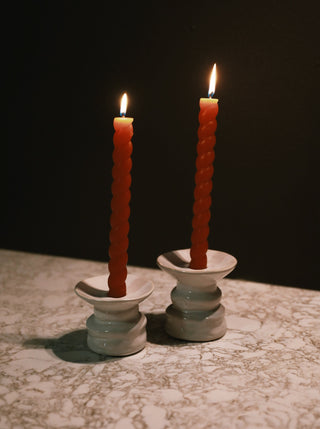 Twisted Taper Candles - Red