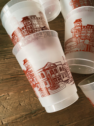 University of Arkansas Campus Skyline Reusable Cups