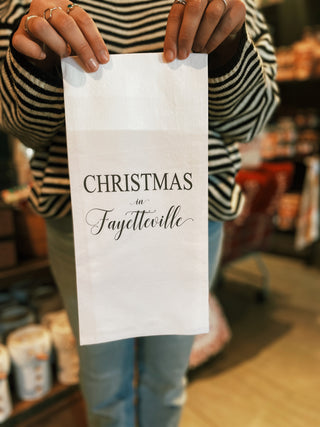 Christmas In Fayetteville Tea Towel