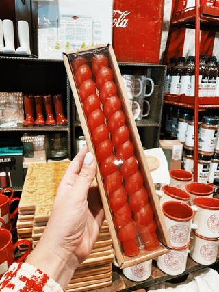 Twisted Taper Candles - Red
