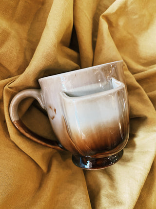 Stoneware Mug w/ Teabag Holder