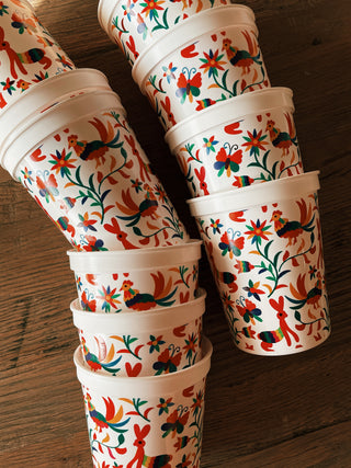Otomi Pattern Wrapped Cup Pack