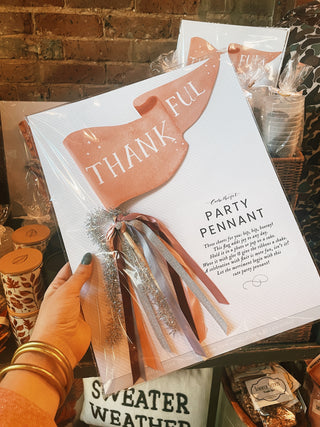 Thankful Thanksgiving Party Pennant