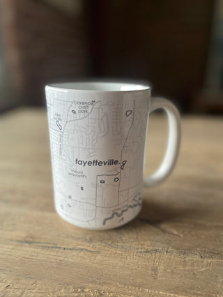 Fayetteville, AR Map Mug