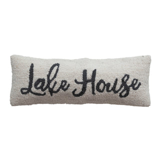Punch Hook Lake House Pillow